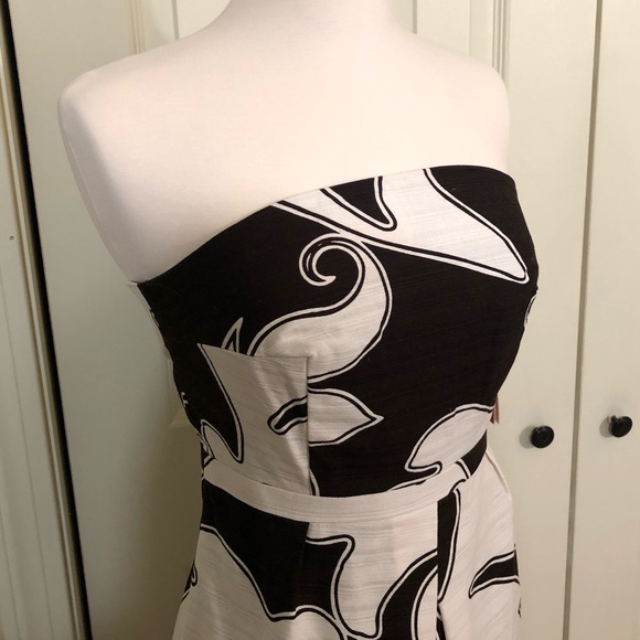 NWT Merona Strapless Print Dress - Picture 2 of 8